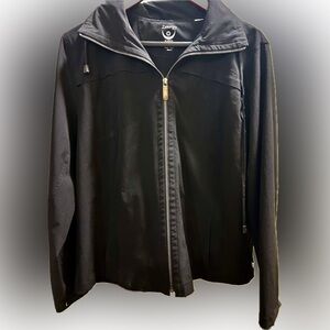 Chicos Zenergy zip-up lightweight jacket. Size 2. Black. PERFECT for spring!